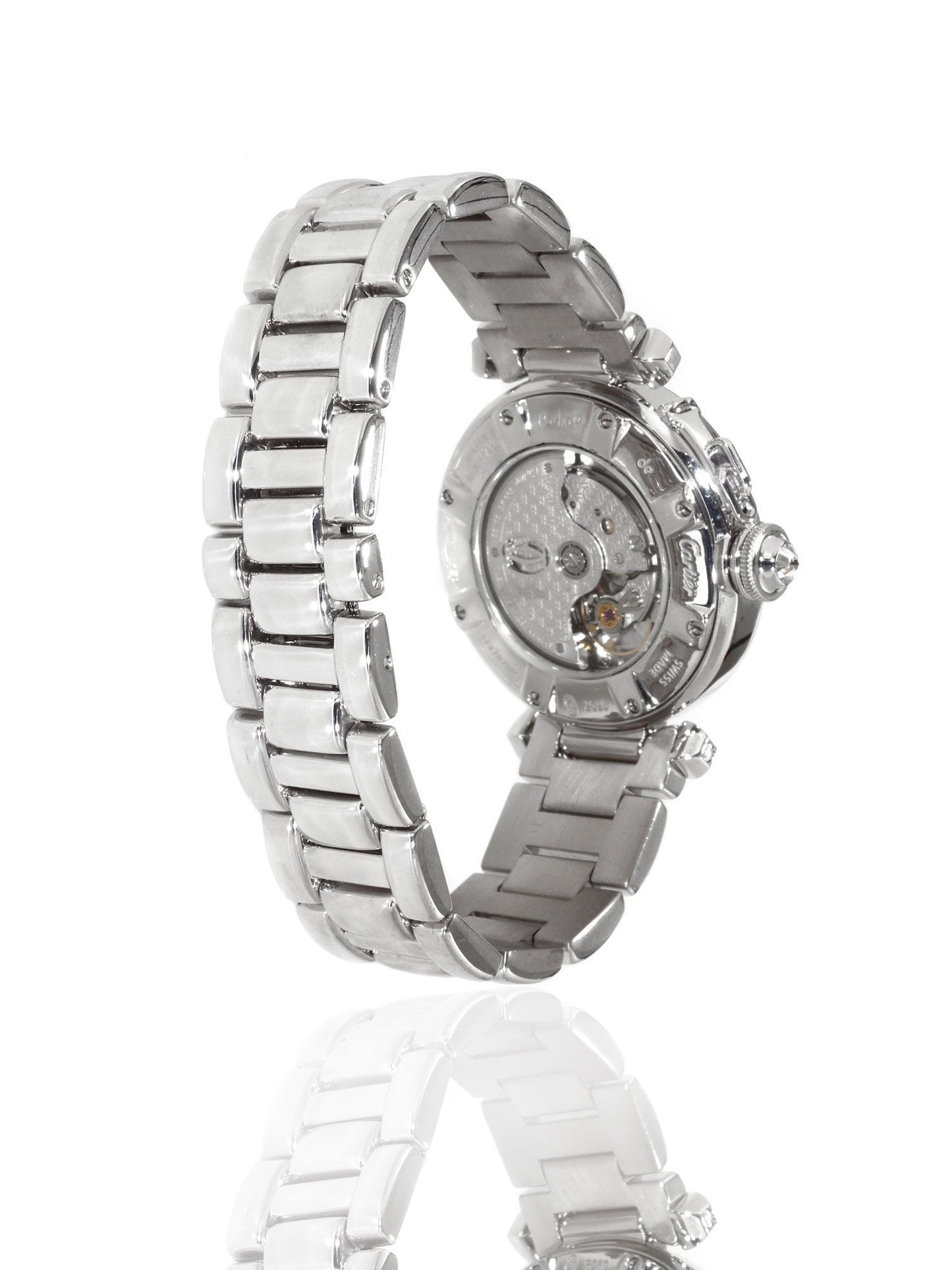 Cartier Pasha Diamond Watch in 18k White Gold WJ1116M9