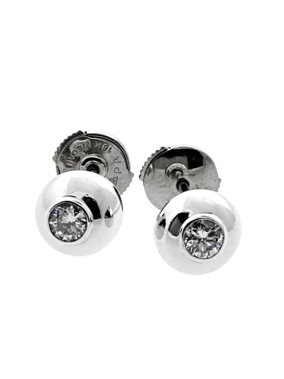 Cartier Perles de Diamants Diamond Stud Earrings in White Gold