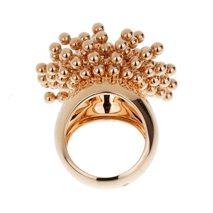 Cartier Perruque Wig 18k Rose Gold Cocktail Ring Sz 7 1/2
