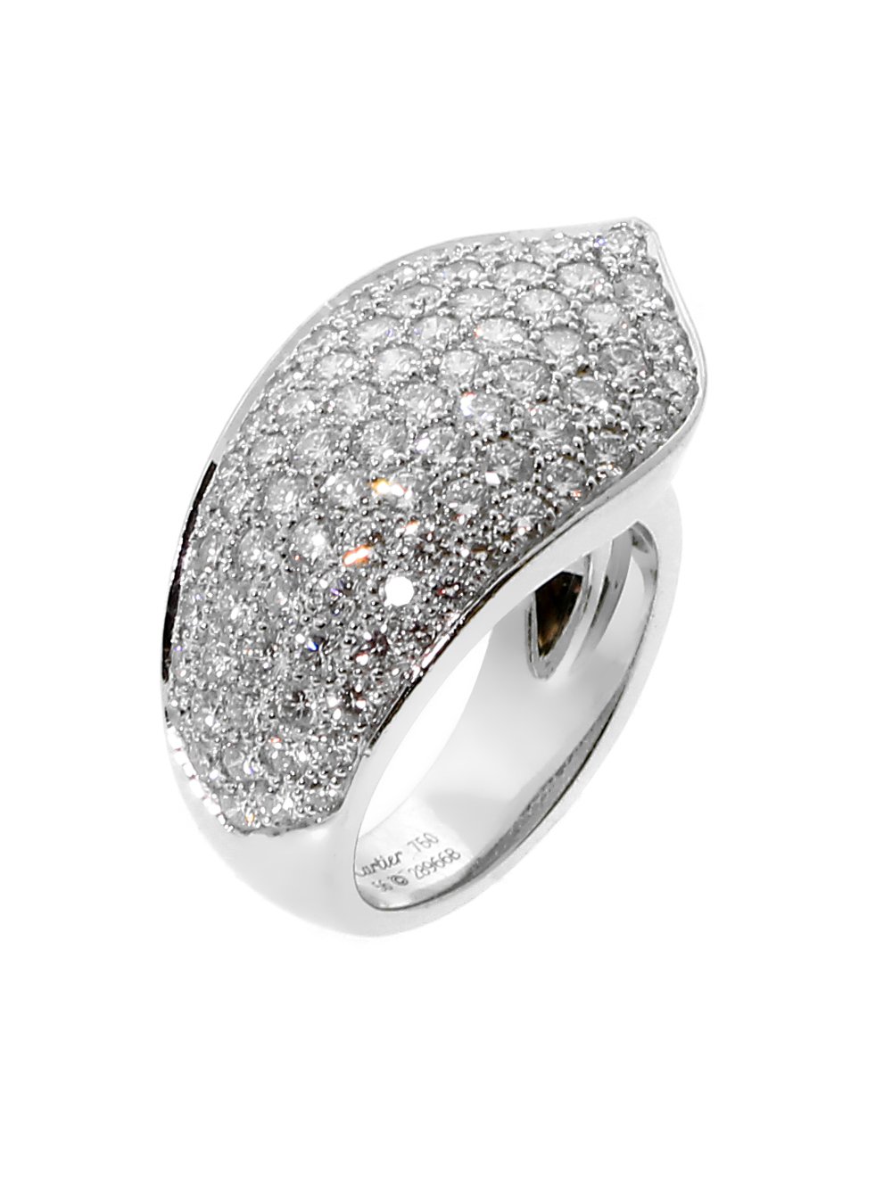 Cartier Ruban Diamond White Gold Ring
