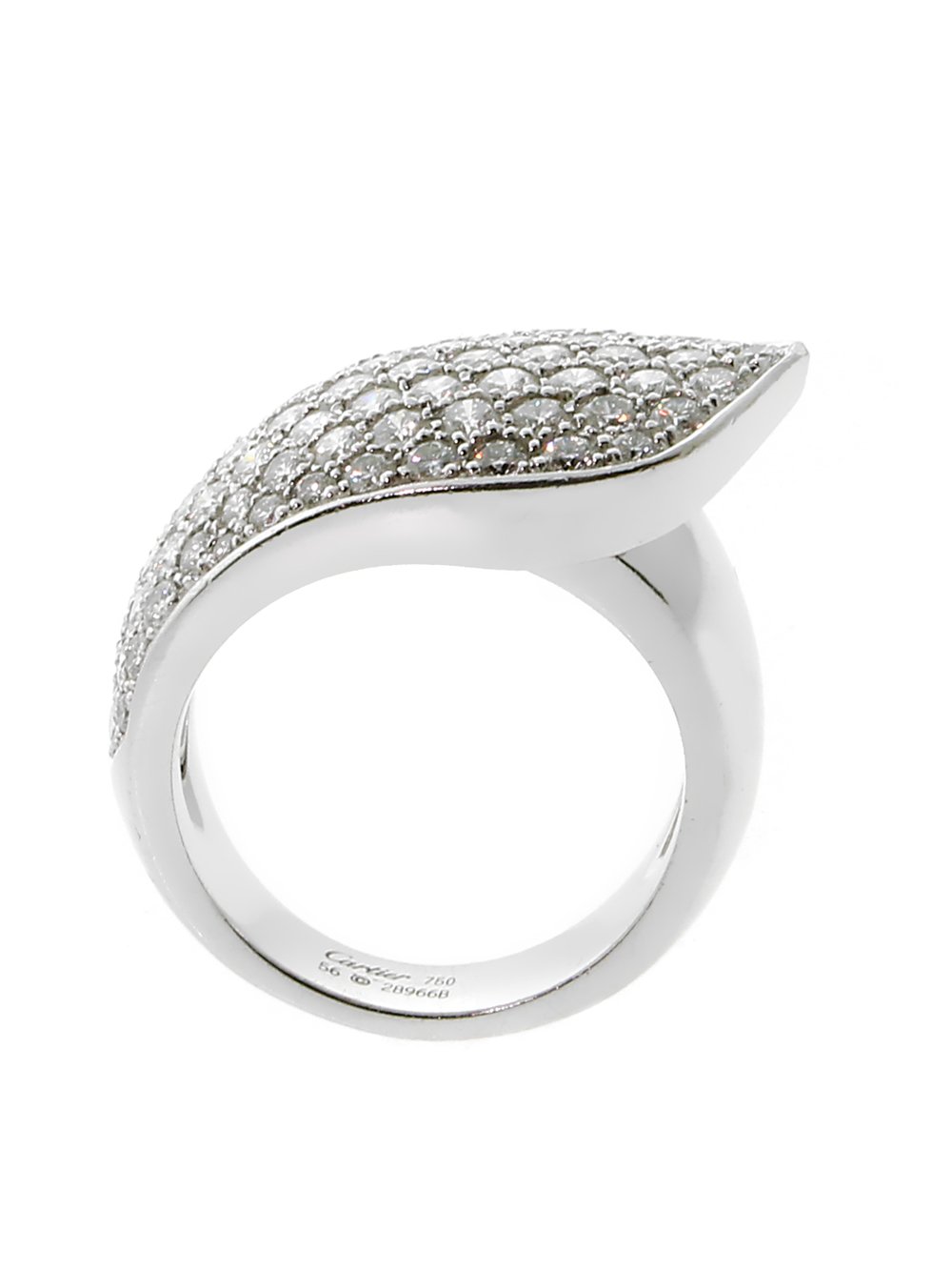 Cartier Ruban Diamond White Gold Ring