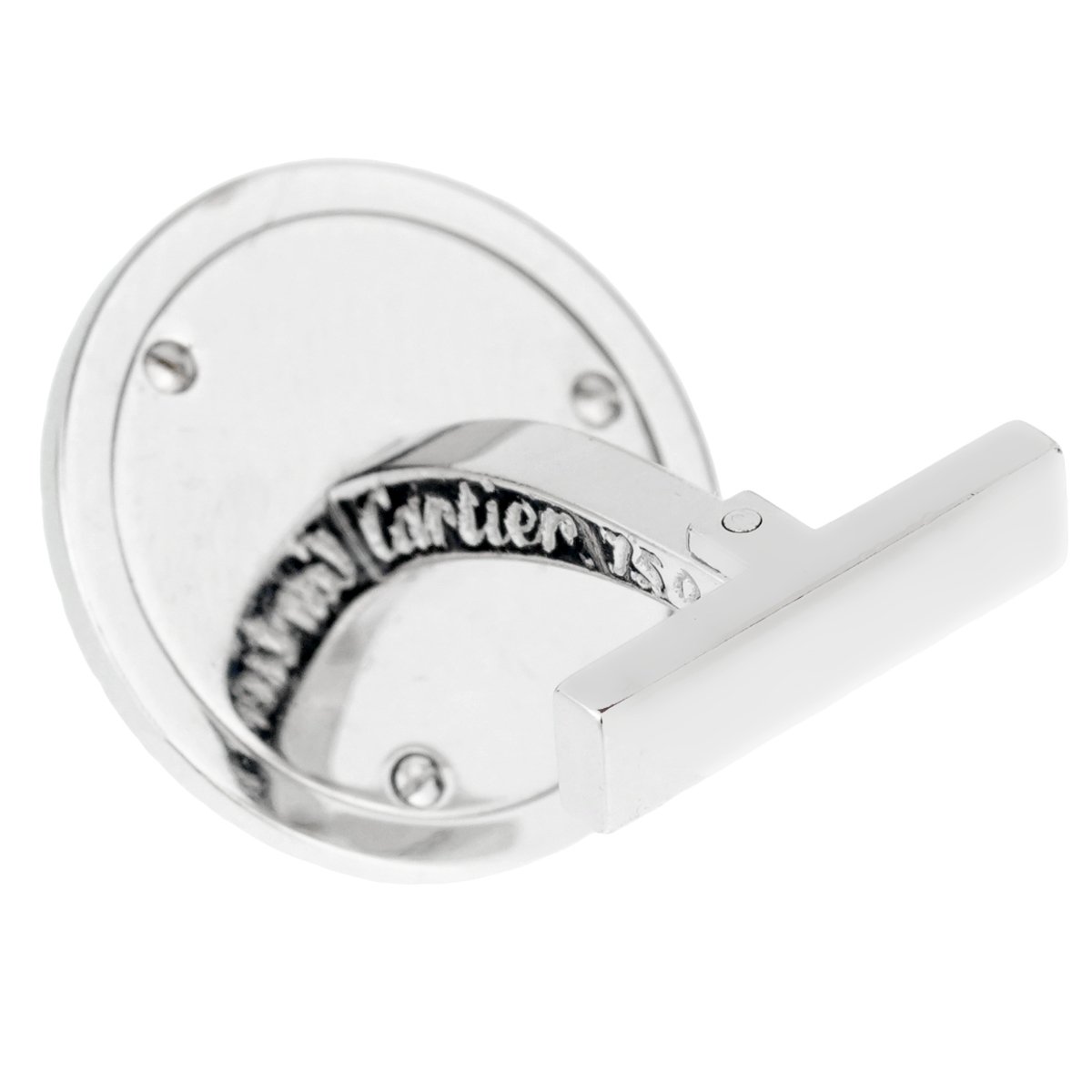 Cartier Safe Lock Combination White Gold Cufflinks