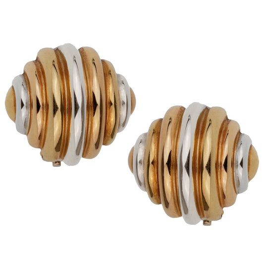 Cartier Trinity Clip On 18k Gold Earrings