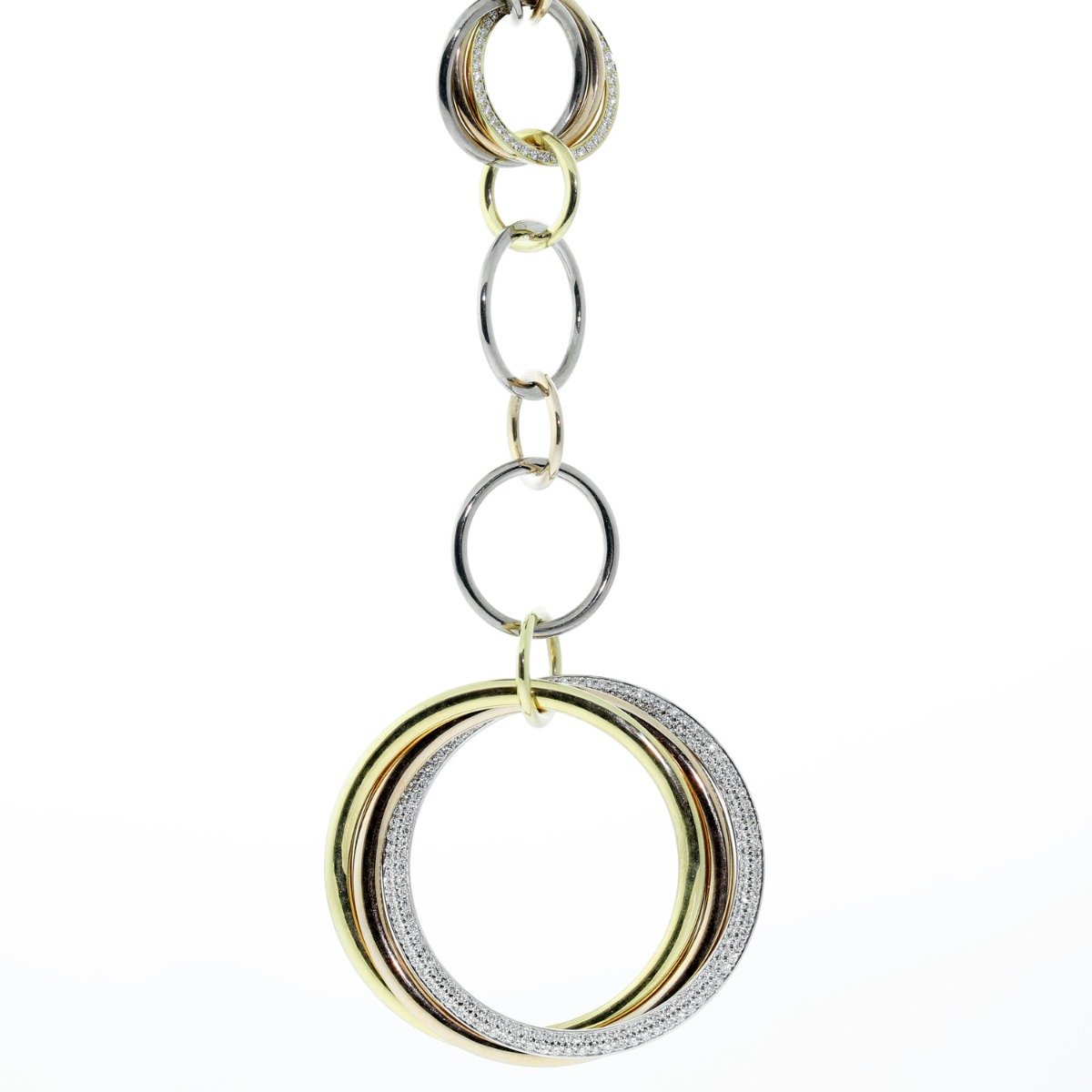 Cartier Trinity Diamond Gold Necklace