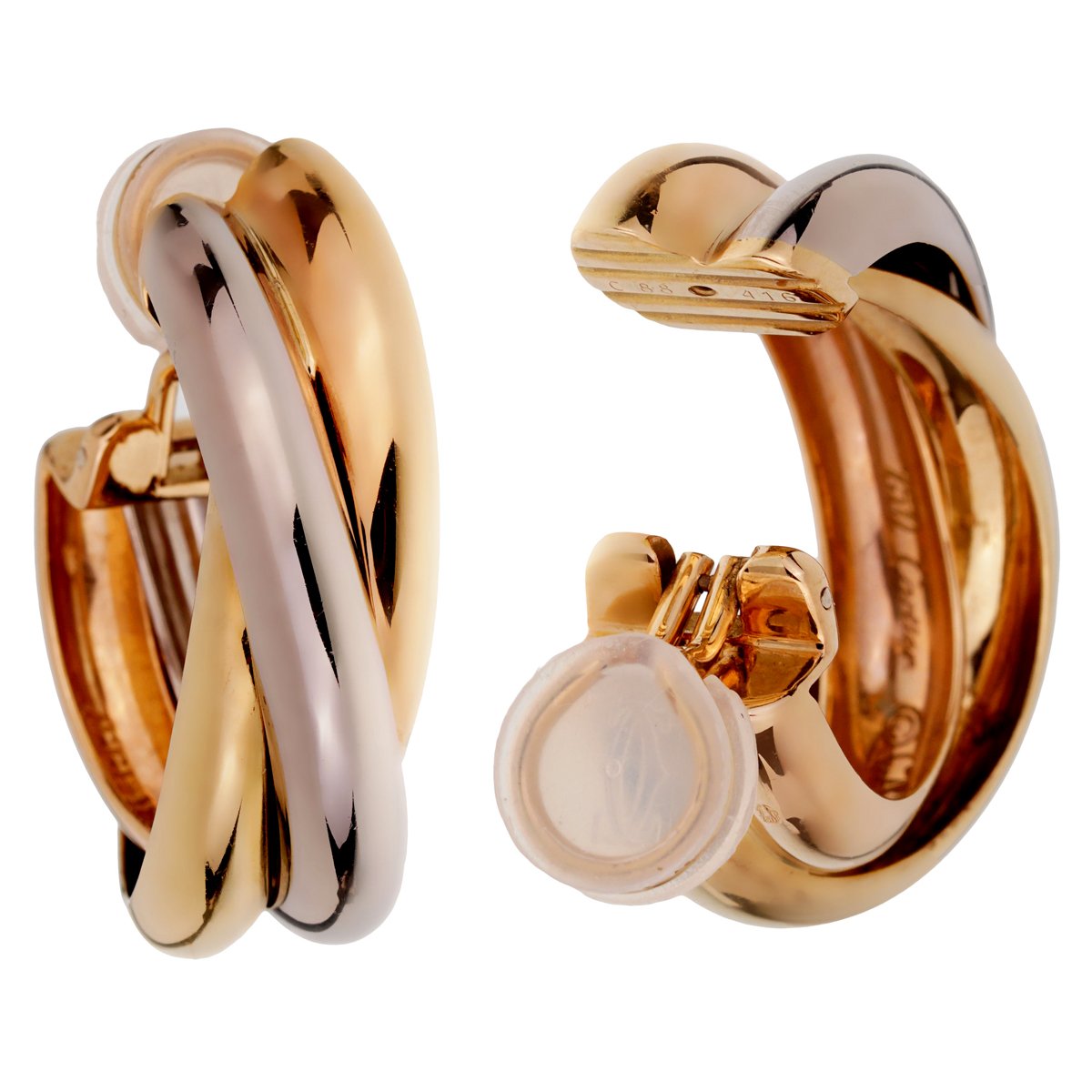 Cartier Trinity Extra Large Hoop Gold Earrings
