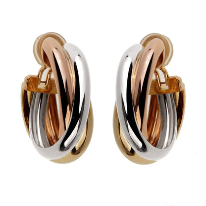 Cartier Trinity Large 18k Gold Hoop Earrings