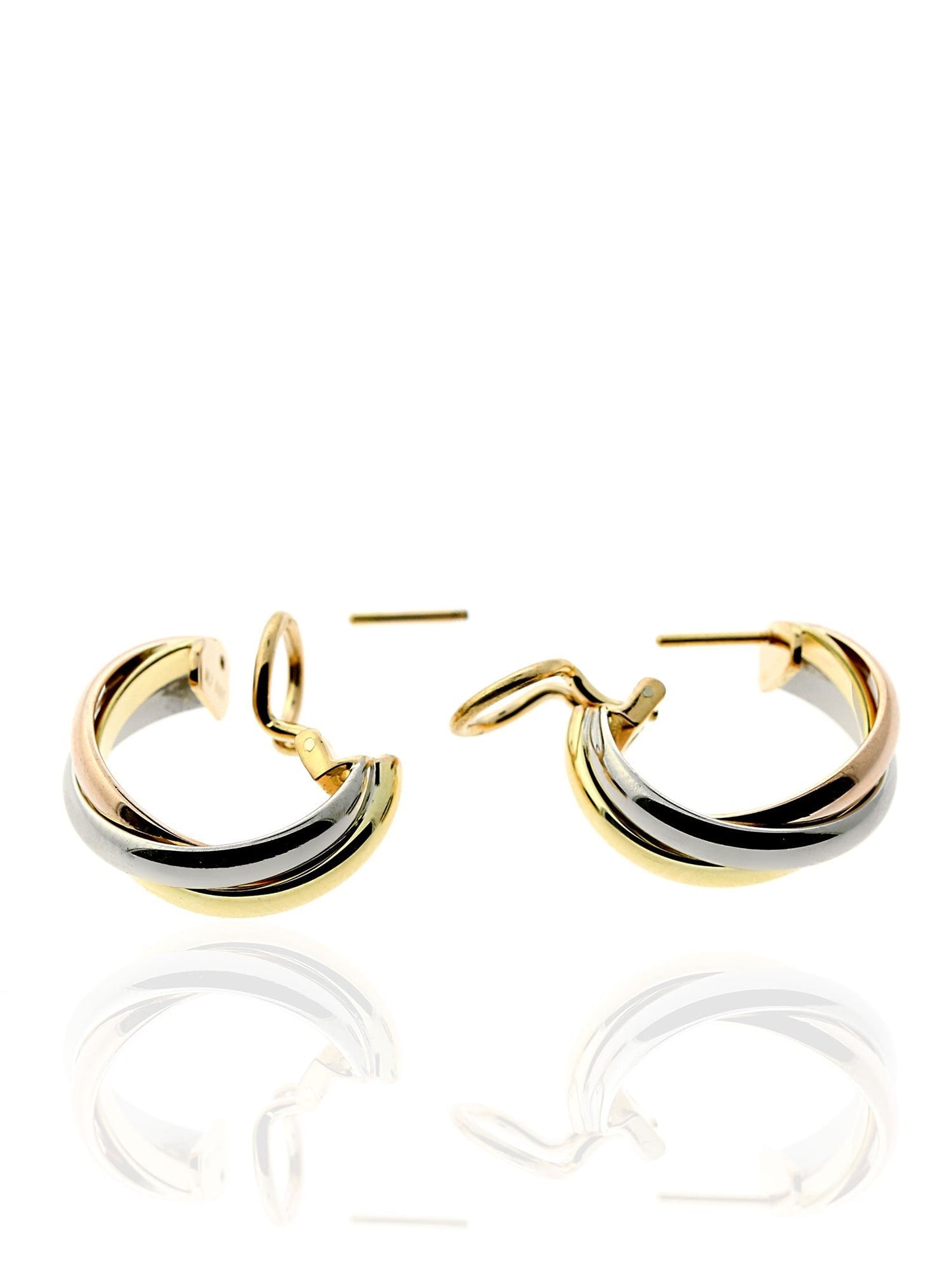Cartier Trinity Multitone Gold Earrings