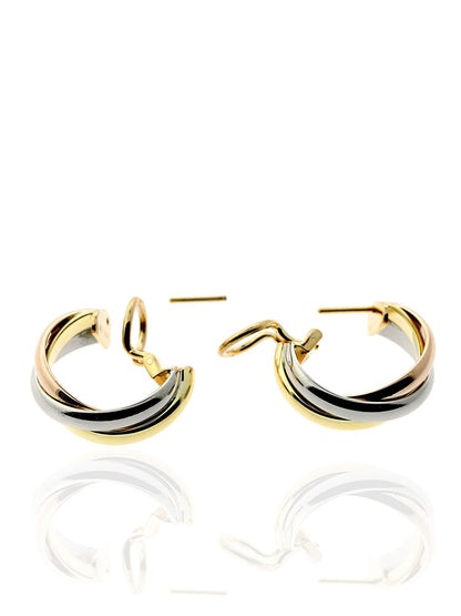 Cartier Trinity Multitone Gold Earrings
