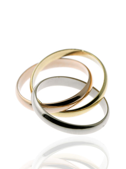 Cartier Trinity Ring in 18k Gold Sz 59