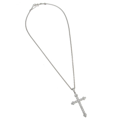 Cartier White Gold Diamond Cross Necklace
