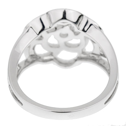 Chanel Camellia 18k White Gold Diamond Cocktail Ring