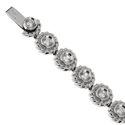 Chanel Camellia White Gold Diamond Tennis Bracelet