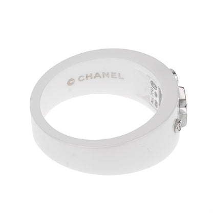 Chanel Comete Ceramic Diamond White Gold Ring