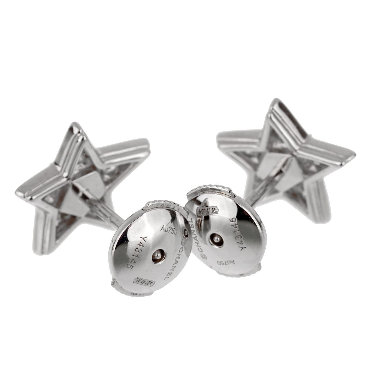 Chanel Comete Diamond White Gold Earrings