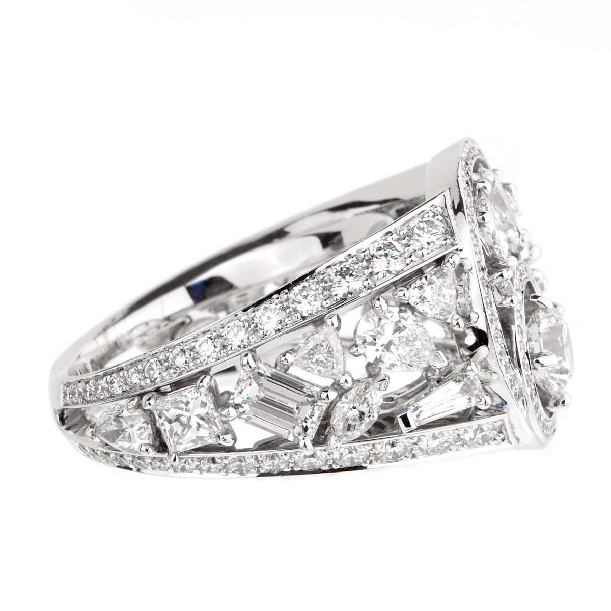 Chanel Cosmos Multi Shaped Diamond Cocktail Gold Ring