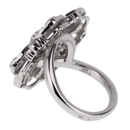 Chanel Diamond Flower Cocktail White Gold Ring