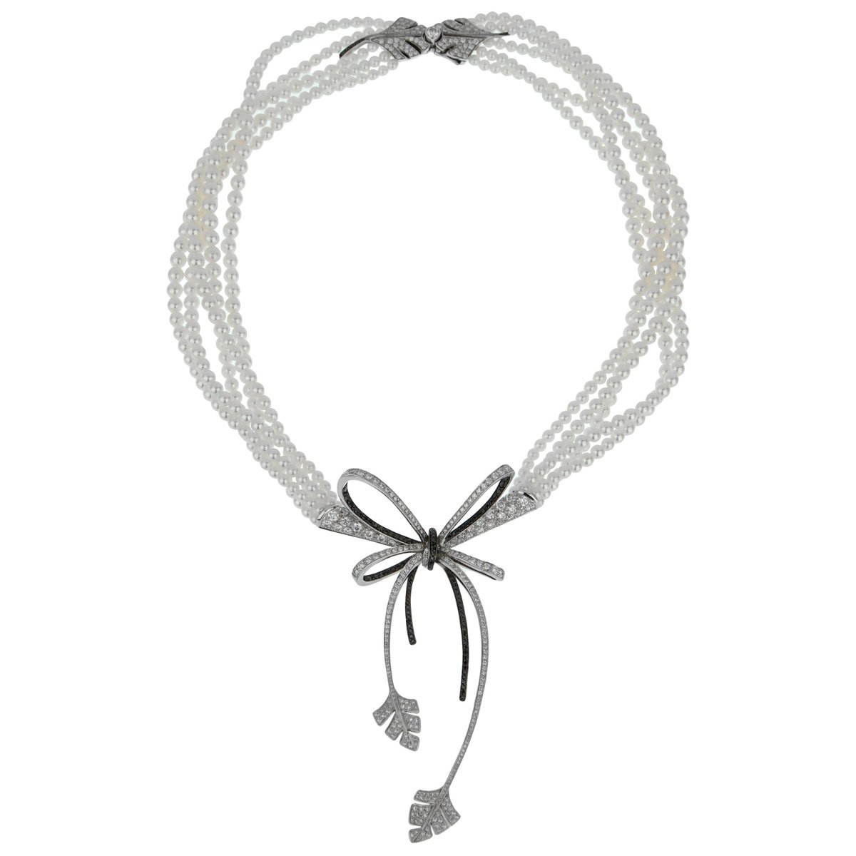 Chanel High Jewelry Diamond Pearl White Gold Necklace