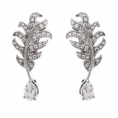 Chanel Plume De Chanel Diamond Earrings