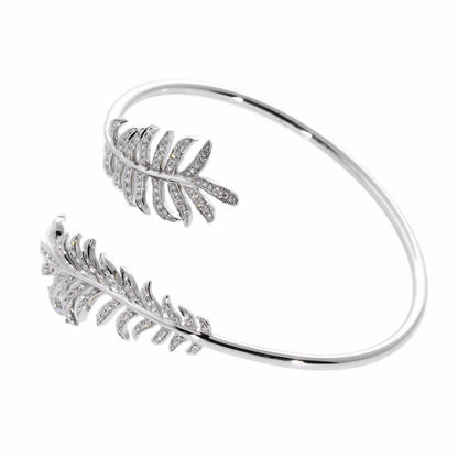 Chanel Plume De Chanel Double Diamond Bangle Bracelet