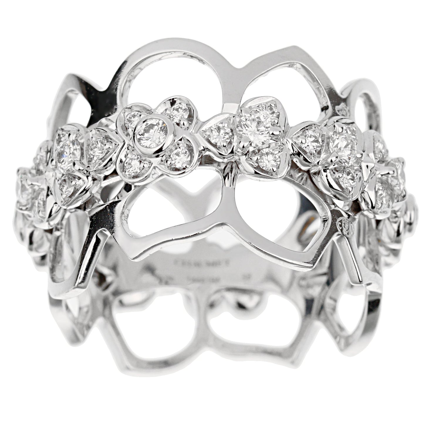 Chaumet Hortensia Diamond 18k White Gold Eternity Cocktail Ring