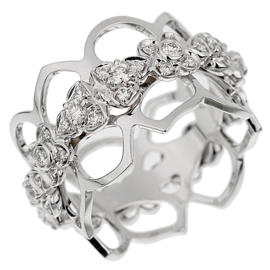 Chaumet Hortensia Diamond 18k White Gold Eternity Cocktail Ring