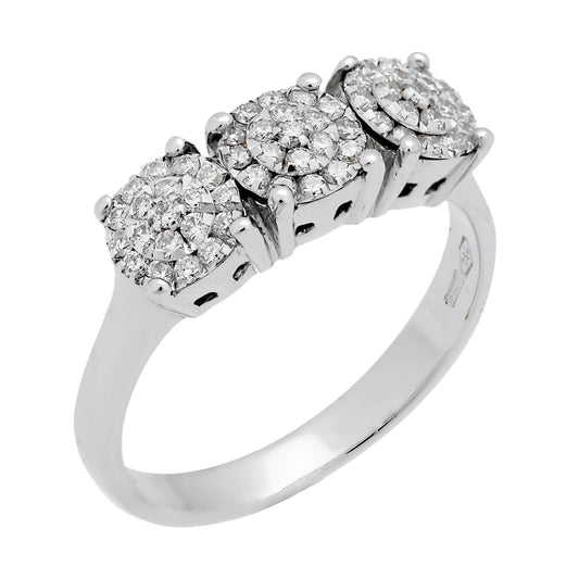 Chimento Past Present Future White Gold Diamond Ring