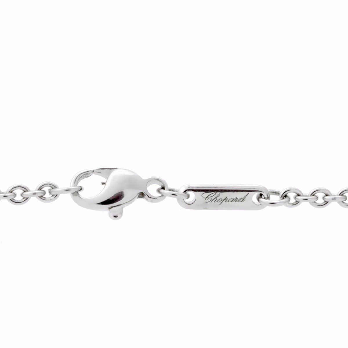 Chopard Diamond Tassel Drop 18k White Gold Sautoir Necklace