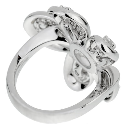Chopard Flower Happy Diamond 18k White Gold Cocktail Ring