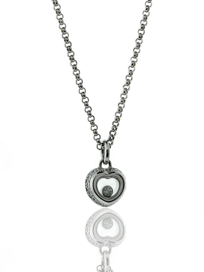 Chopard Happy Diamond Heart 18k White Gold Necklace 799008-1001
