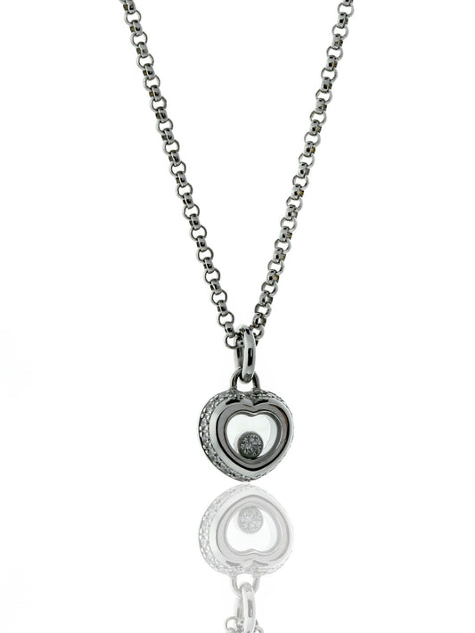 Chopard Happy Diamond Heart 18k White Gold Necklace 799008-1001