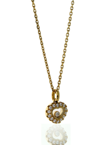 Chopard Happy Diamond Heart Necklace in 18k Yellow Gold 796507-0001