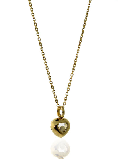 Chopard Happy Diamond Heart Necklace in 18k Yellow Gold 796507-0001