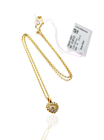 Chopard Happy Diamond Heart Necklace in 18k Yellow Gold 796507-0001
