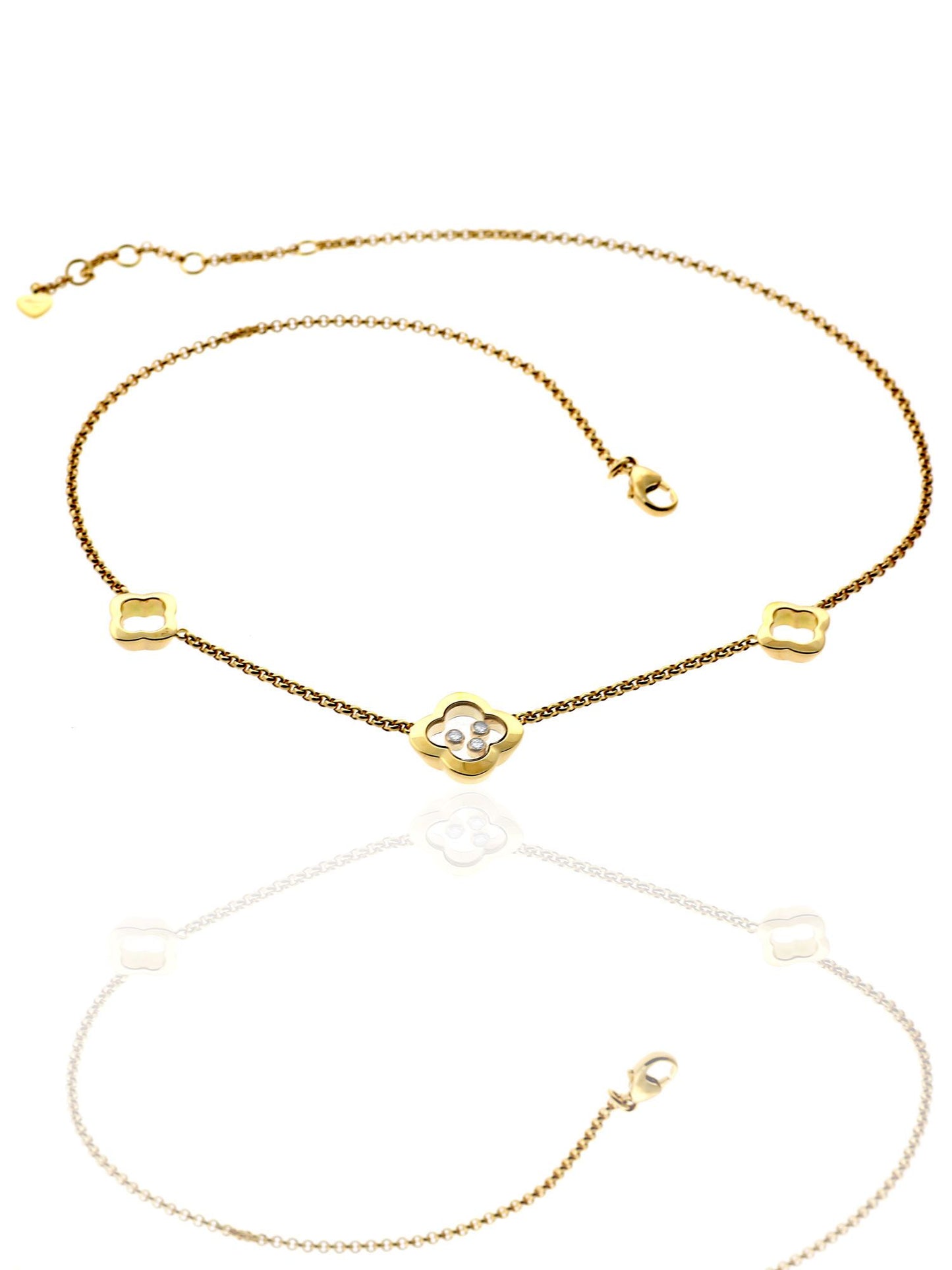 Chopard Happy Diamonds Quatrefoil Necklace in 18kt Yellow Gold 81/6956-1