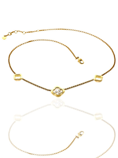 Chopard Happy Diamonds Quatrefoil Necklace in 18kt Yellow Gold 81/6956-1