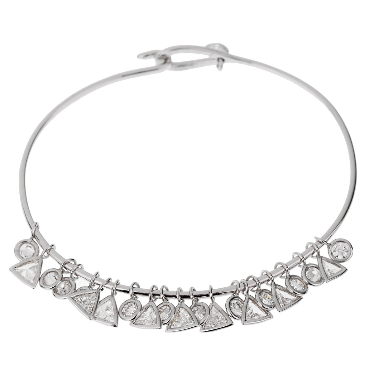 Christian Dior Dangling Diamond 18k White Gold Bracelet