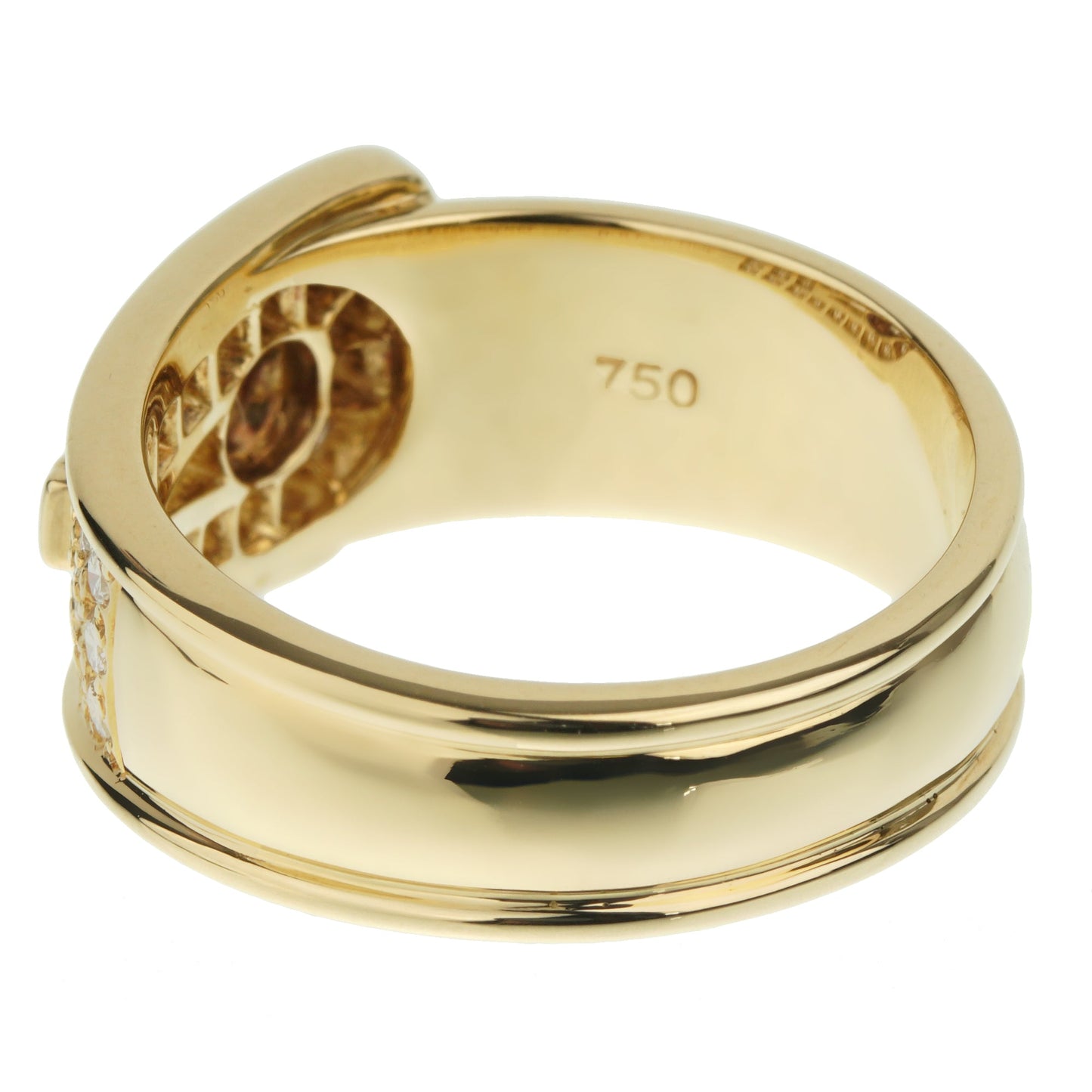 Christian Dior 18k Yellow Gold Diamond Band Ring