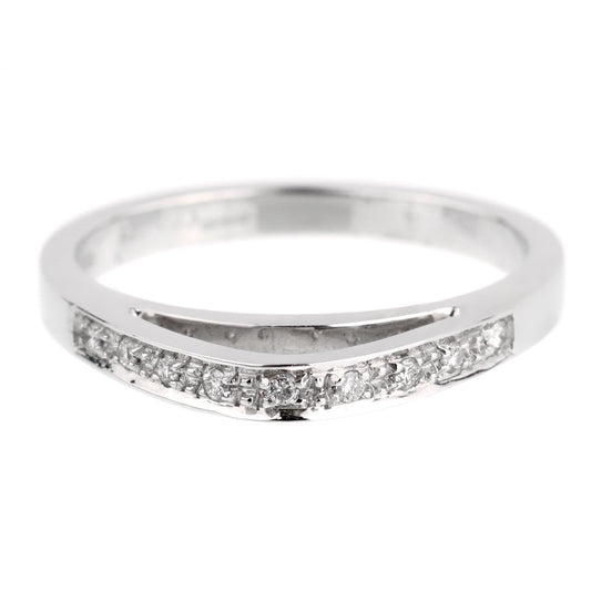 Comete Gioelli Diamond Band White Gold Ring