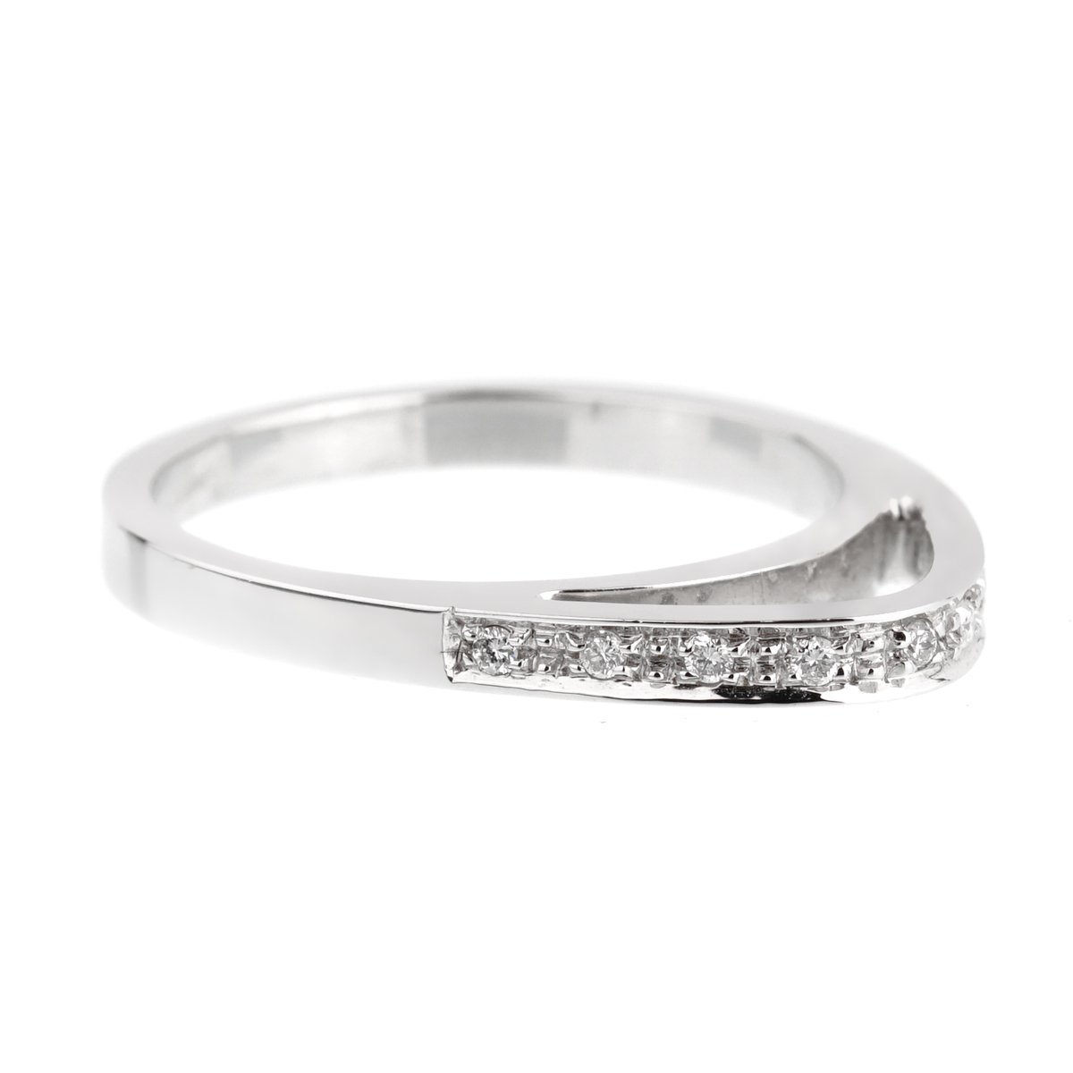 Comete Gioelli Diamond Band White Gold Ring