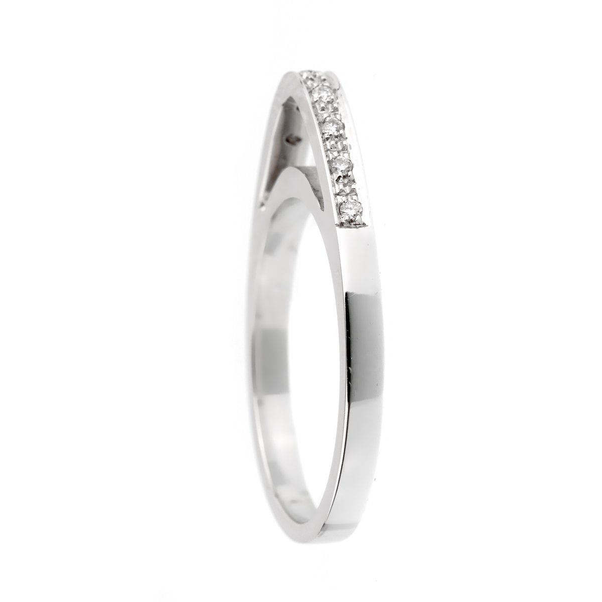 Comete Gioelli Diamond Band White Gold Ring
