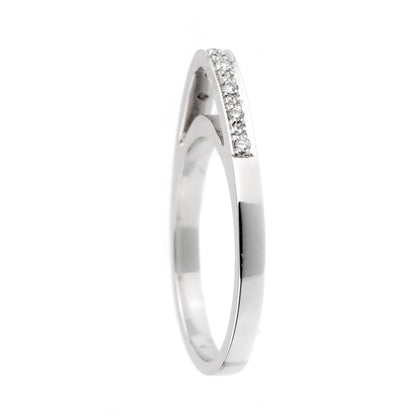 Comete Gioelli Diamond Band White Gold Ring