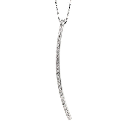 Comete Gioelli Diamond Line White Gold Necklace