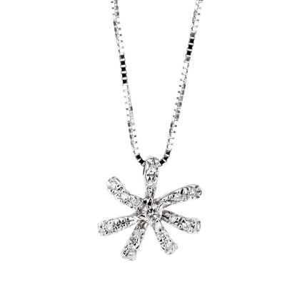 Comete Gioelli Diamond Starbust White Gold Necklace