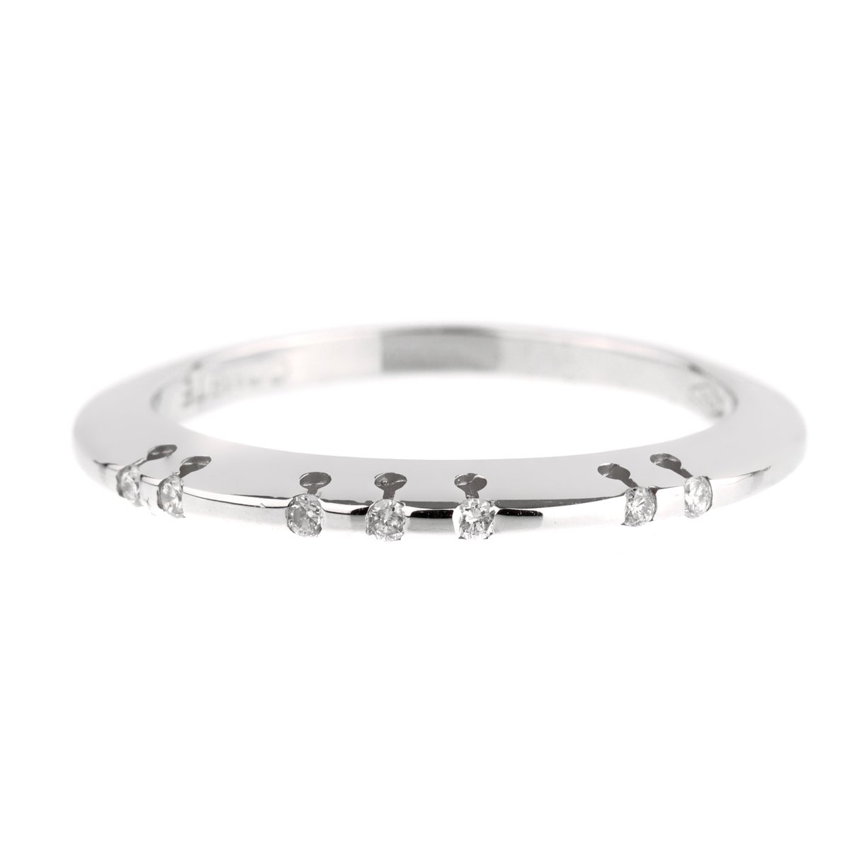 Comete Gioelli White Gold Diamond Band Ring