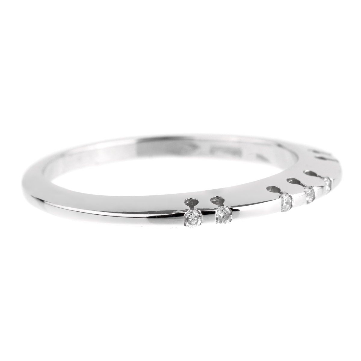 Comete Gioelli White Gold Diamond Band Ring
