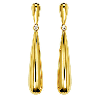 De Grisogono Gocce 18k Yellow Gold Diamond Drop Earrings