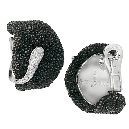 De Grisogono Stingray Diamond 18k White Gold Earrings