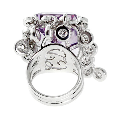 Dior Amethyst White Gold Diamond Cocktail Ring