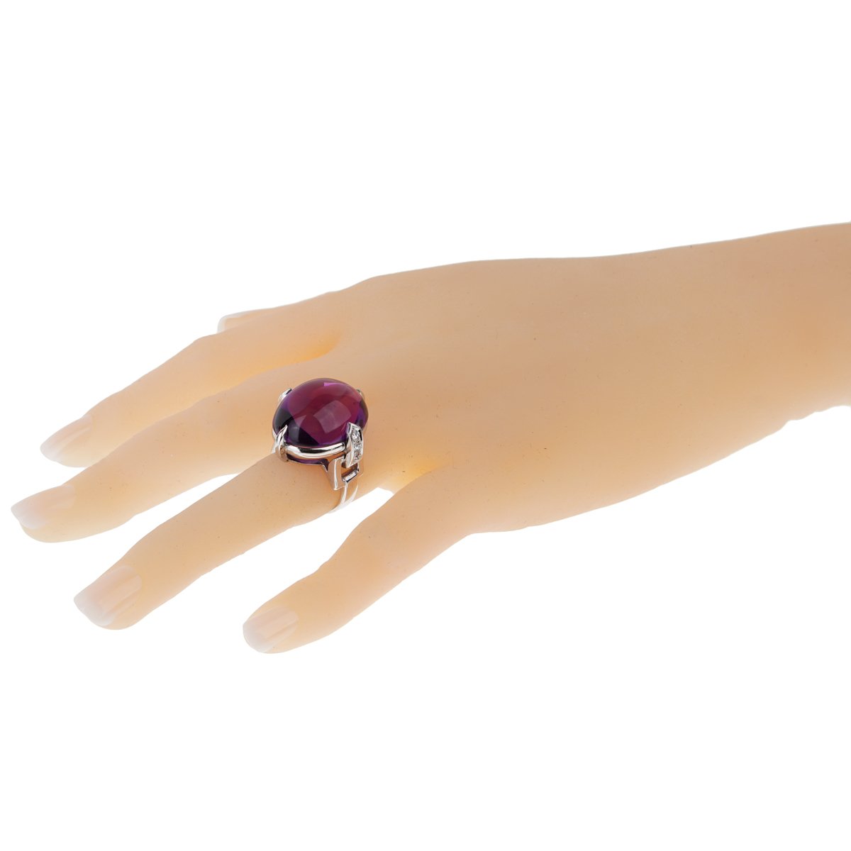 Dior Amethyst Diamond White Gold Cocktail Ring