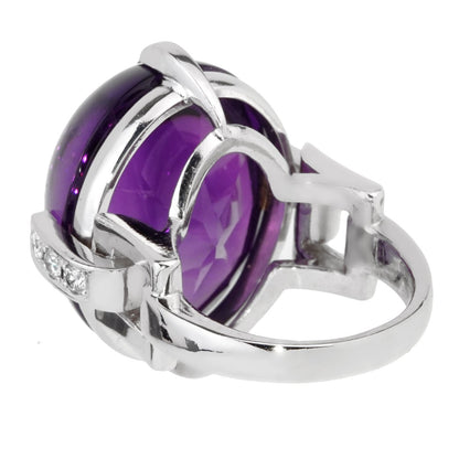Dior Amethyst Diamond White Gold Cocktail Ring